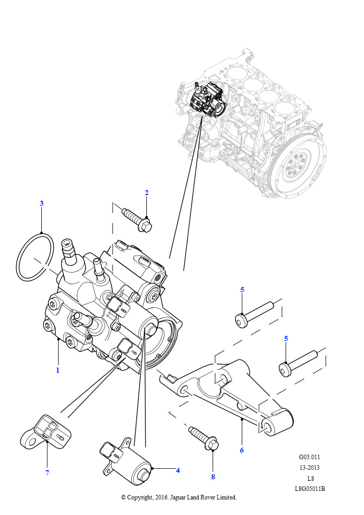Топливный насос высокого давления (2.2L 16V TC I4 DSL 122PS PUMA)