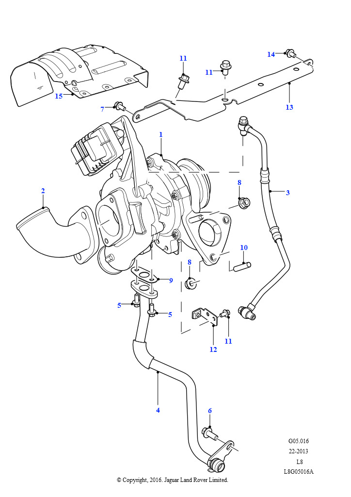 Схема: Турбокомпрессор (2.2L 16V TC I4 DSL 122PS PUMA)