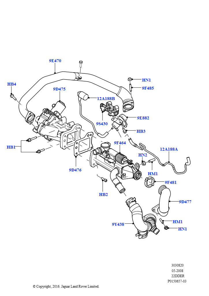Рециркуляция отработавших газов (2.2L DOHC EFI TC DW12)