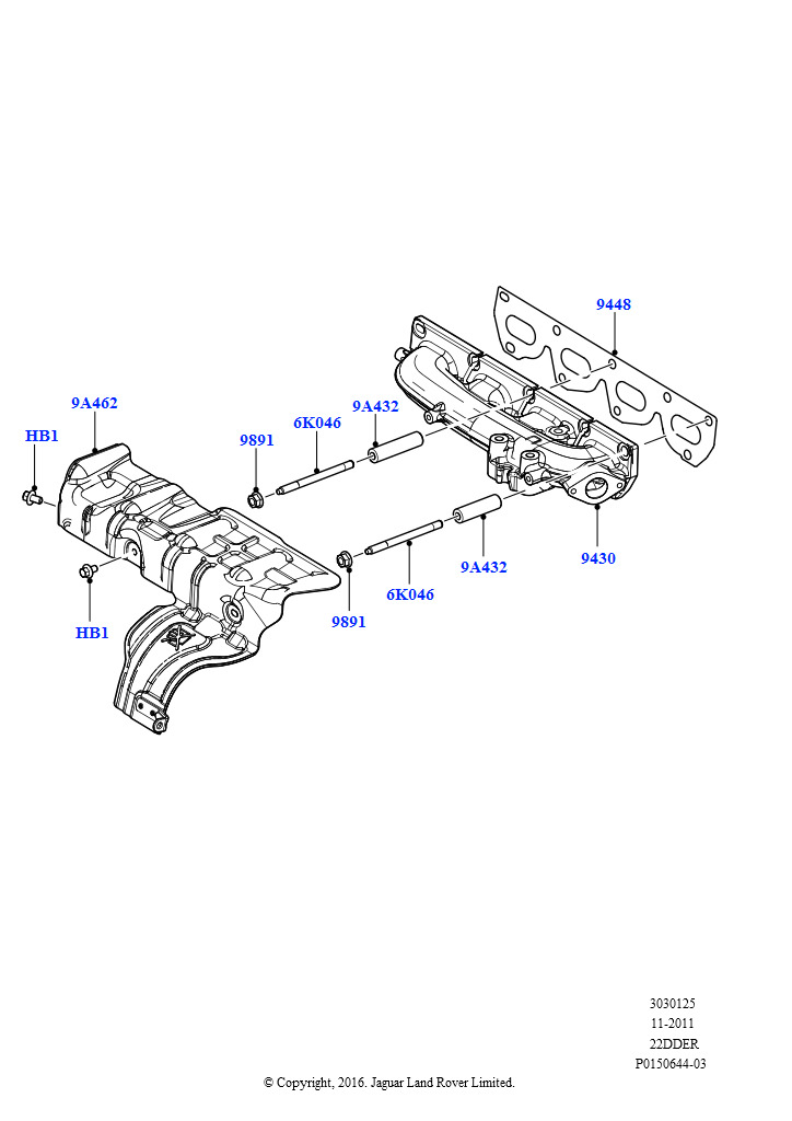 Выпускной коллектор (2.2L DOHC EFI TC DW12)