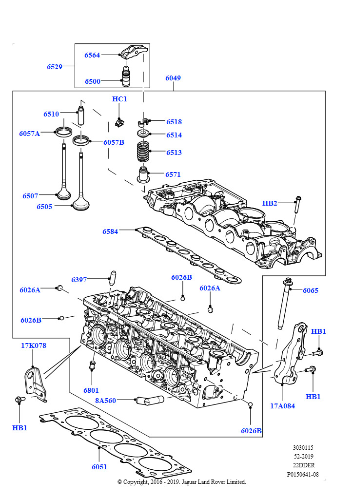 Головка цилиндров (2.2L DOHC EFI TC DW12, 2.2L CR DI 16V Дизельный)