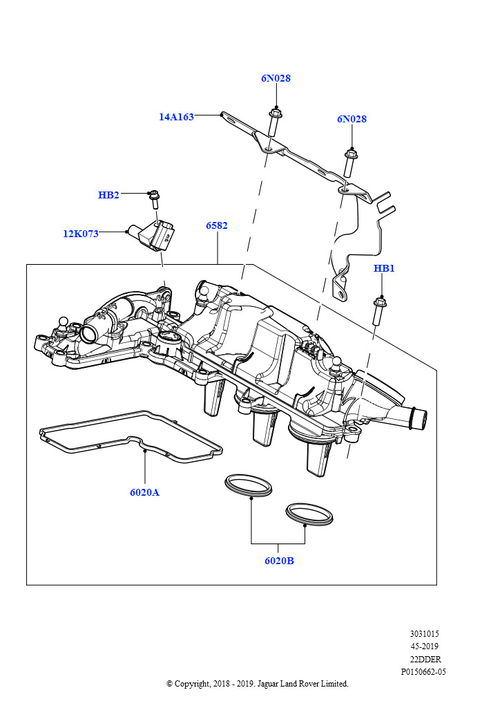 Схема: Крышка головки цилиндров (2.2L DOHC EFI TC DW12, 2.2L CR DI 16V Дизельный)