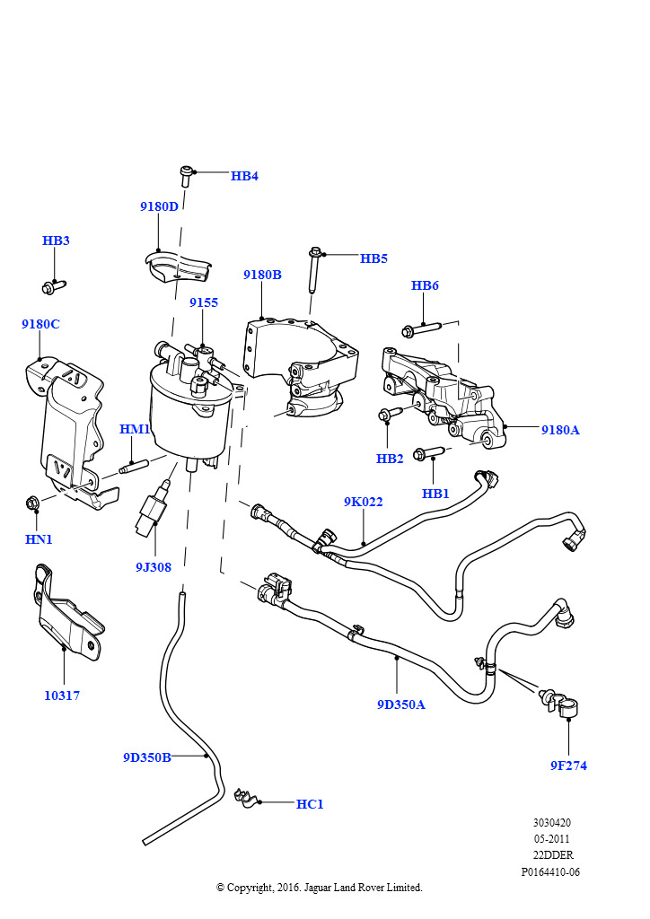 Топливный фильтр (2.2L DOHC EFI TC DW12, 2.2L CR DI 16V Дизельный)