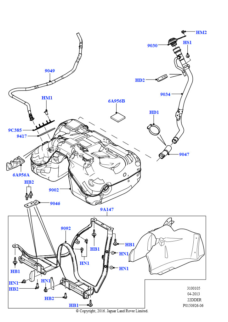 Топл. бак и сопутствующие эле. (2.2L DOHC EFI TC DW12, 2.2L CR DI 16V Дизельный)