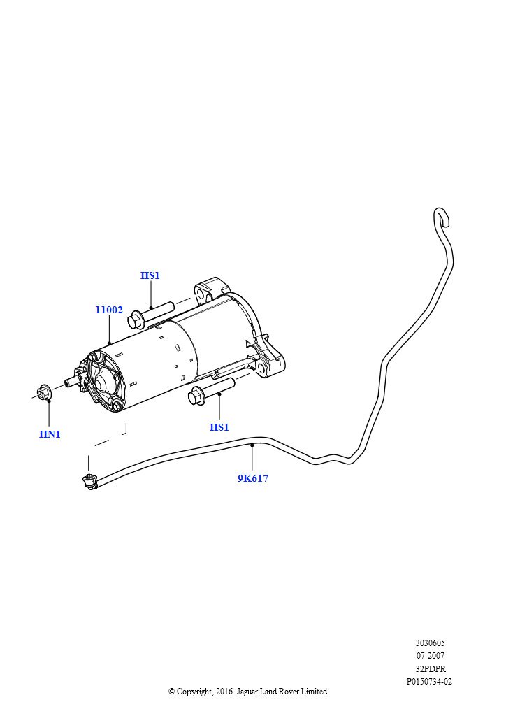 Стартер (3.2L DOHC MPI Petrol I6)