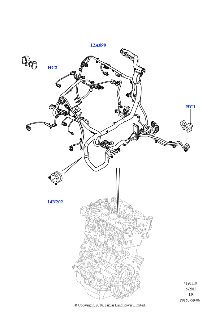 Электропр.на двигат.и перегородке (Двигатель, 2.2L DOHC EFI TC DW12, 2.2L CR DI 16V Дизельный)
