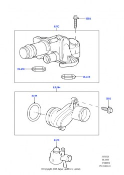 Термостат/корпус и сопут.элементы (Lion дизель 2.7 V6 (140 кВт))