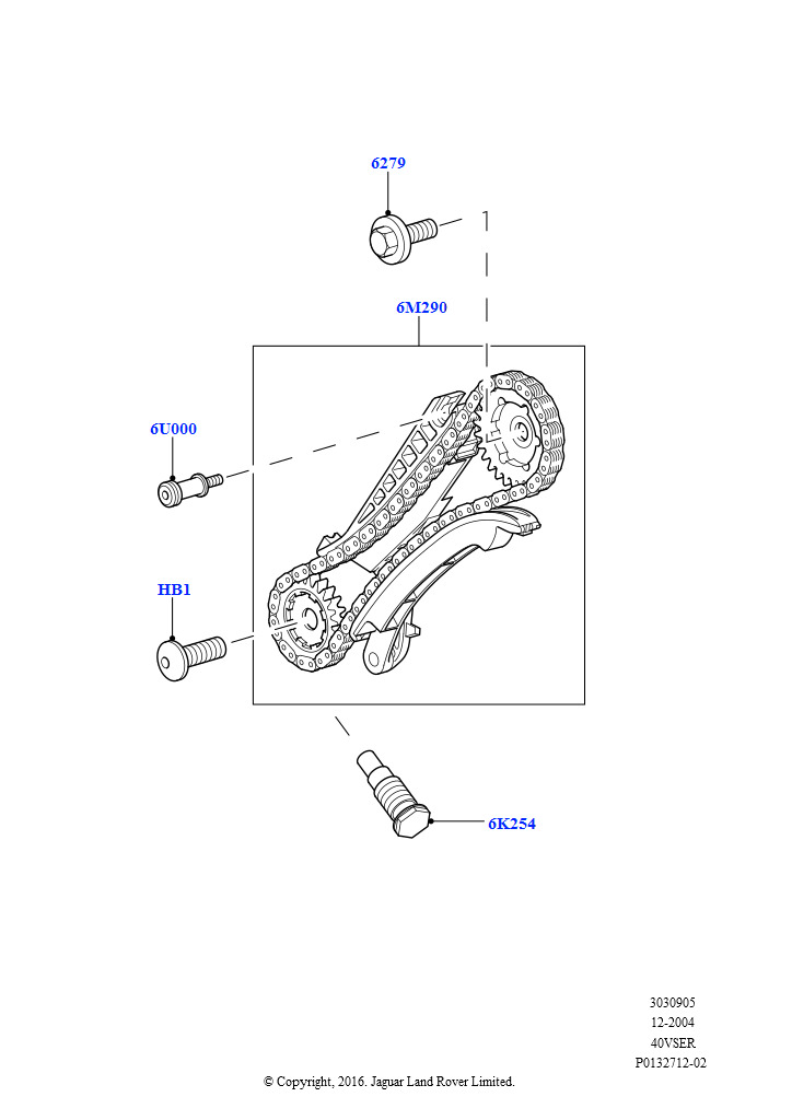 Газораспределительный механизм (Задний, Cologne V6 4.0 EFI (SOHC))