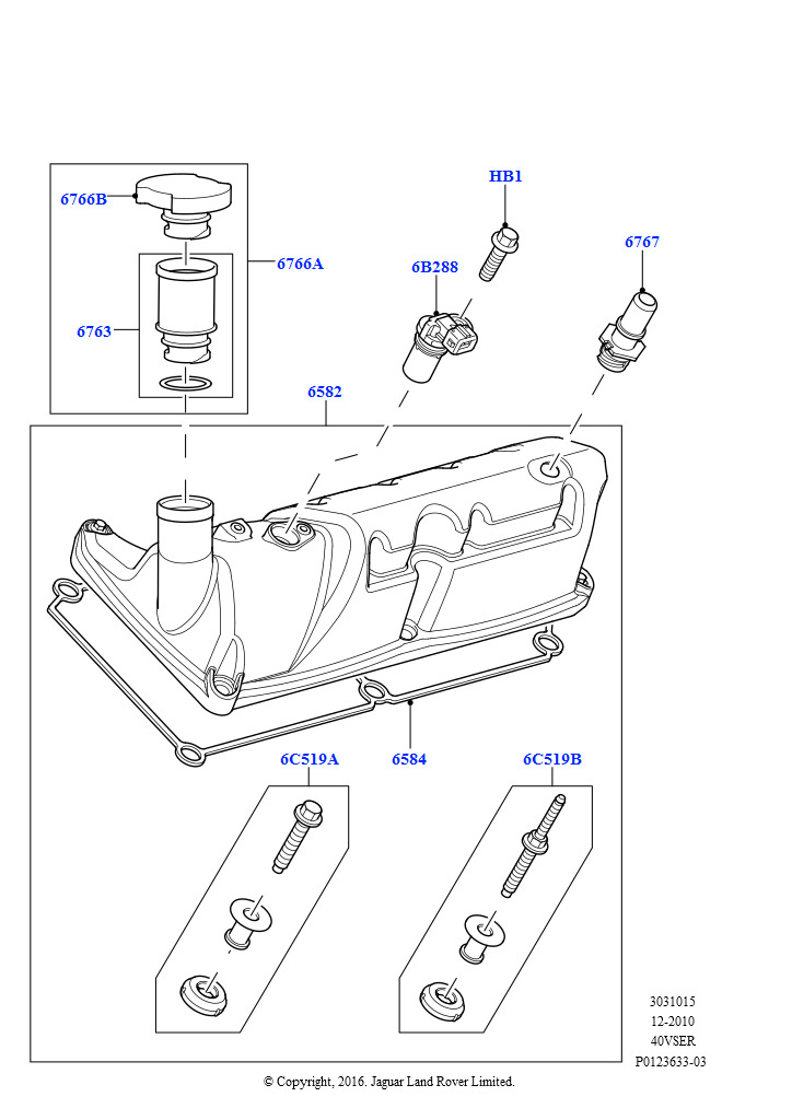 Крышка головки цилиндров (Cologne V6 4.0 EFI (SOHC))