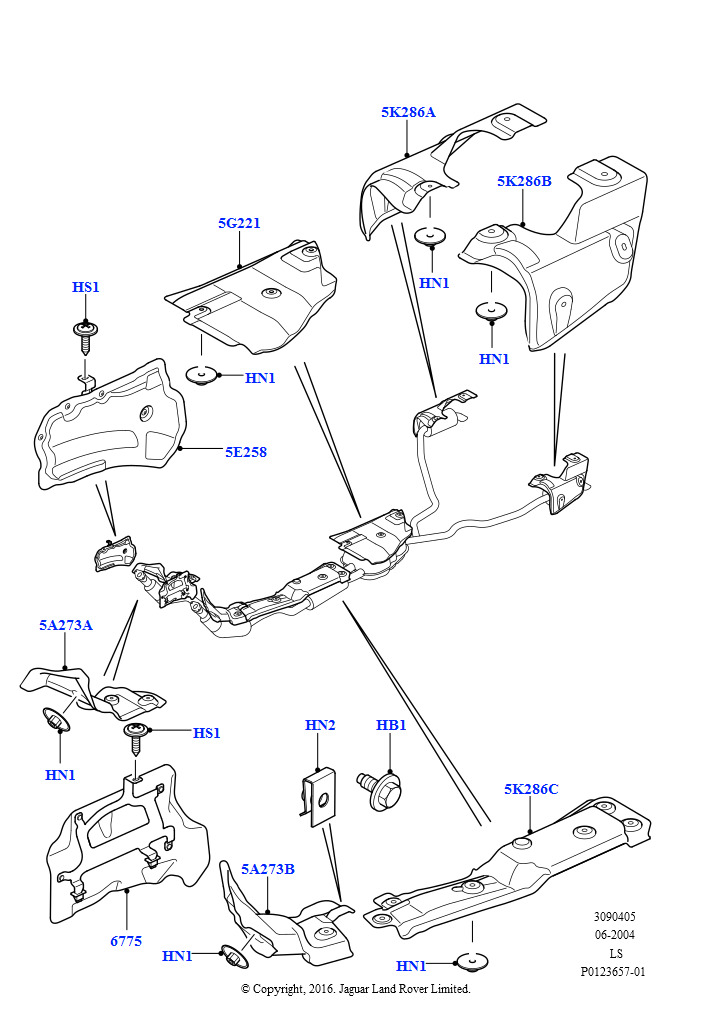 Теплозащитные экраны глушителя (Cologne V6 4.0 EFI (SOHC))