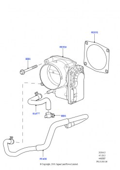 Корпус дроссельной заслонки (AJ бензин 4.4 V8 EFI (220кВт))
