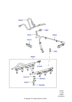 Топливные форсунки и трубопроводы (AJ бензин 4.4 V8 EFI (220кВт))