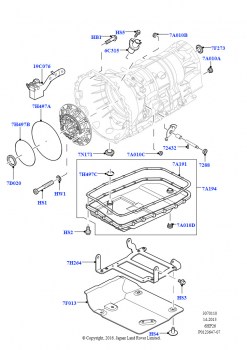 Внешние элементы коробки передач (6-ступ.автом.ZF 6HP26Steptronic)