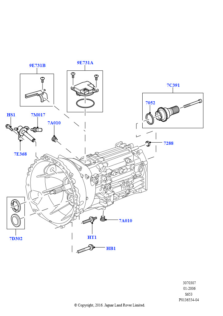 Схема: Элементы механической КПП (6-ступенч.механич. ZF S6-53)