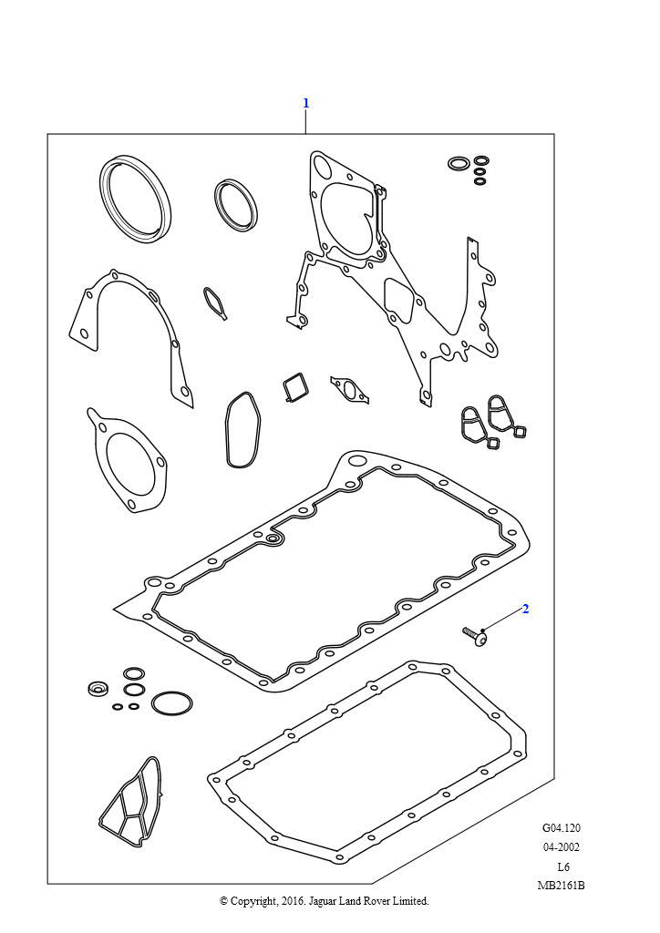 Комплект прокладок двигателя (M47 2,0 л рядный 4-цил. 16-клап. дизель)