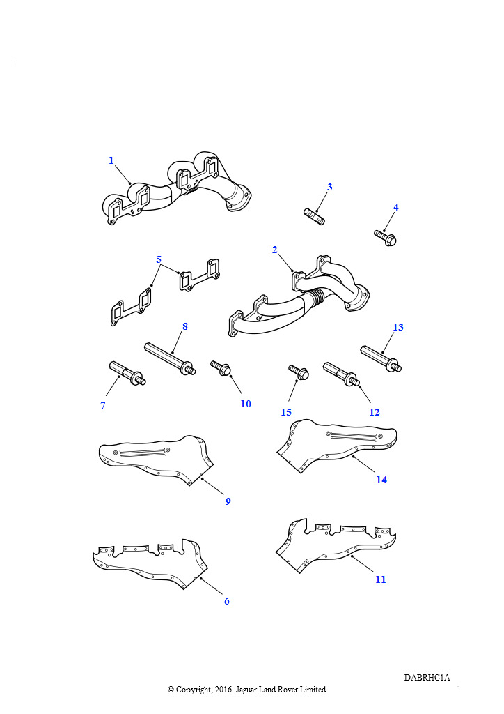 Выпускной коллектор (4,6 л бензин EFI 8 цил., 4,0 л V8 EFI бензин)