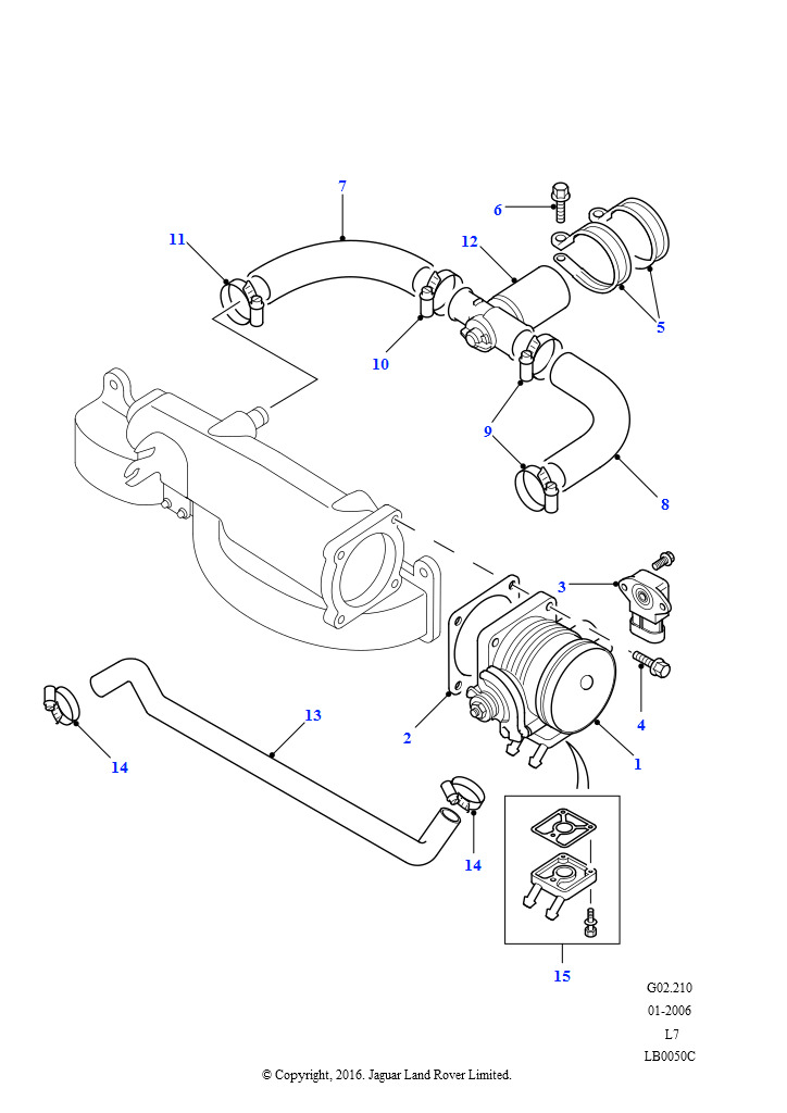 Корпус дроссельной заслонки (4,6 л бензин EFI 8 цил., 4,0 л V8 EFI бензин)