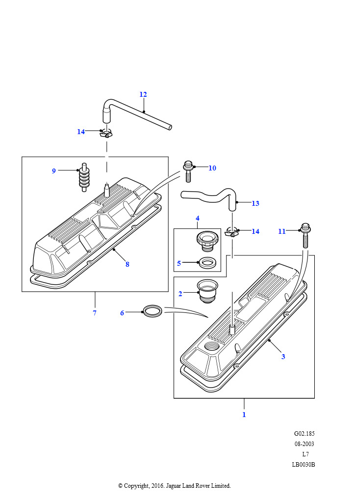 Крышка клапанных коромысел (V8 EFI)