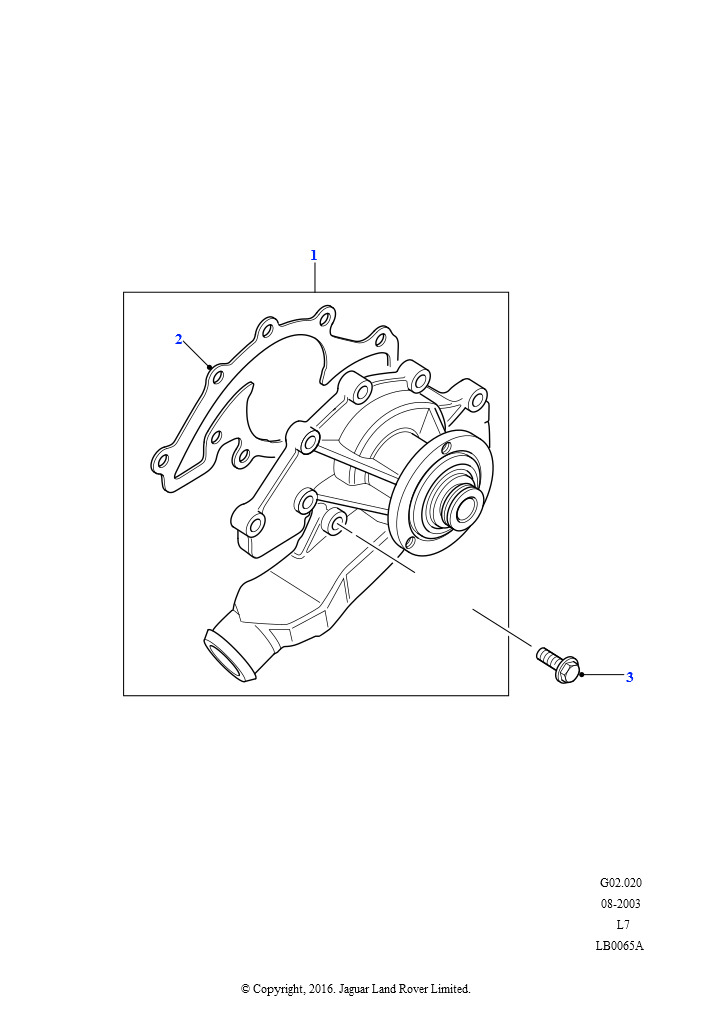 Насос для охлаждающей жидкости (4,6 л бензин EFI 8 цил., 4,0 л V8 EFI бензин)