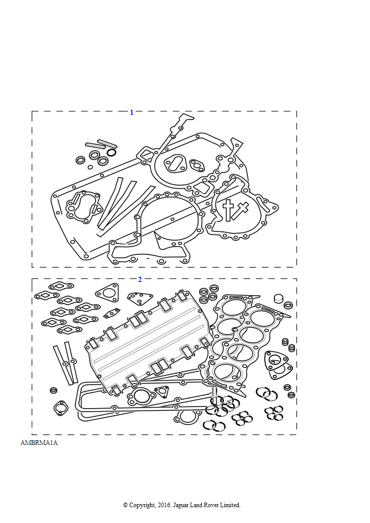 Комплект прокладок (4,0 л V8 L/R EFI бензин)