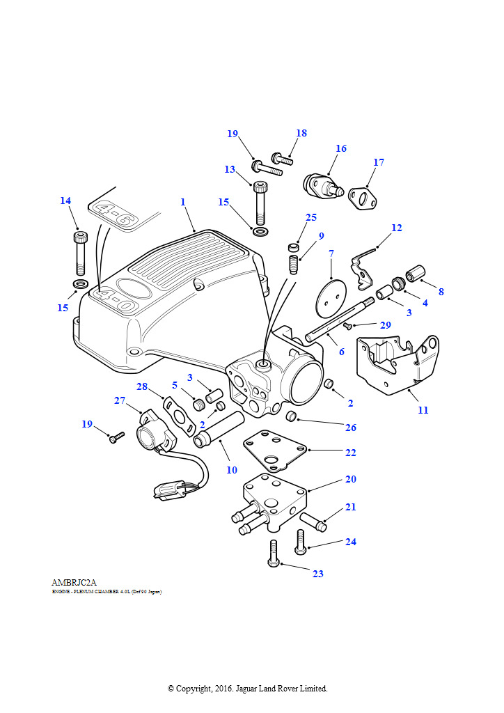 Накопительная камера (4,0 л V8 L/R EFI бензин)
