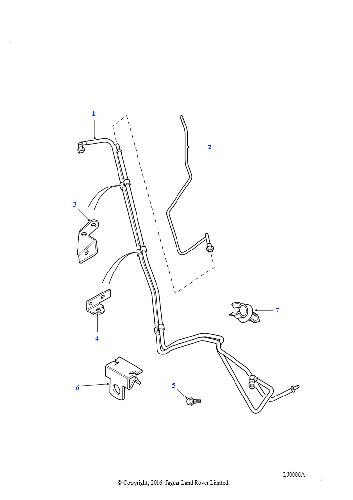 Схема: Топливные трубки (4,6 л V8 EFI L/R бензин, 4,0 л V8 L/R EFI бензин)