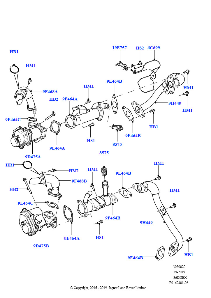 Схема: Рециркуляция отработавших газов (3,6 л V8 32V DOHC EFi дизель Lion)