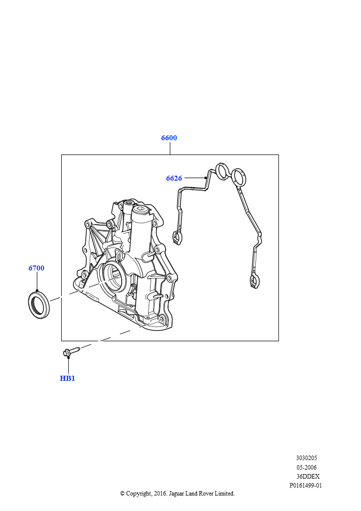 Схема: Масляный насос (3,6 л V8 32V DOHC EFi дизель Lion)