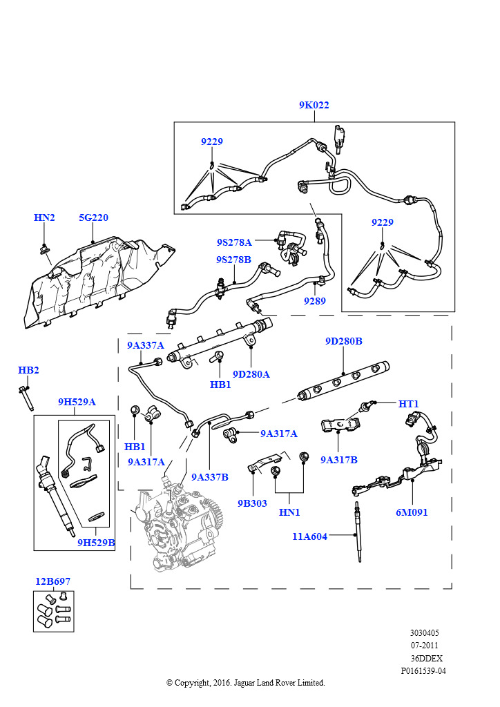 Топливные форсунки и трубопроводы (3,6 л V8 32V DOHC EFi дизель Lion)