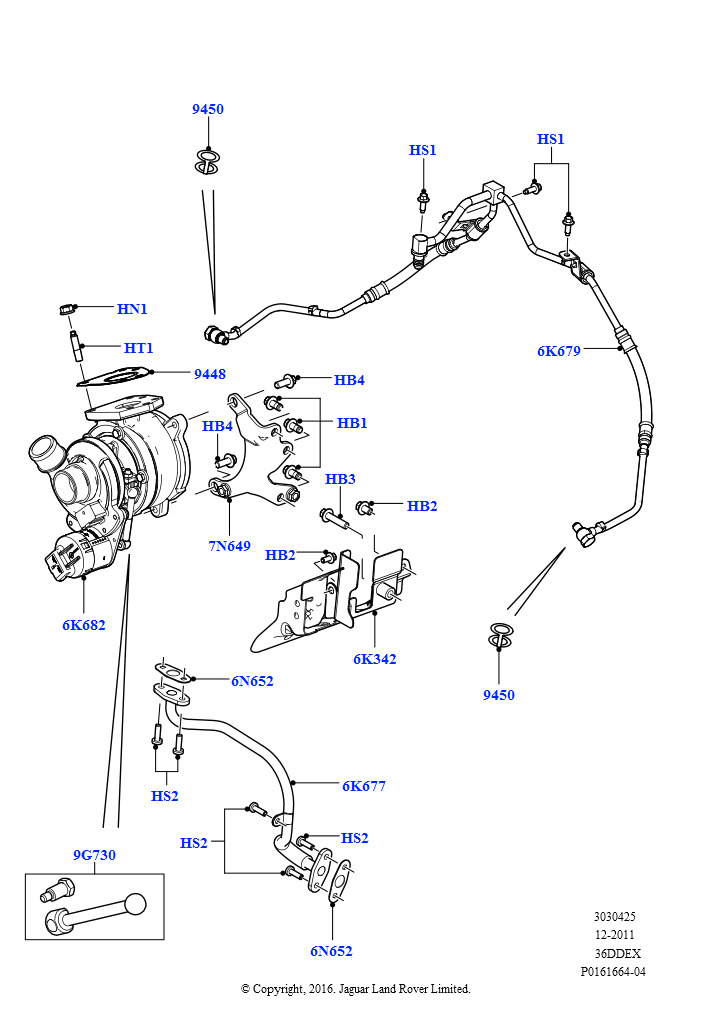Турбокомпрессор (RH, 3,6 л V8 32V DOHC EFi дизель Lion)