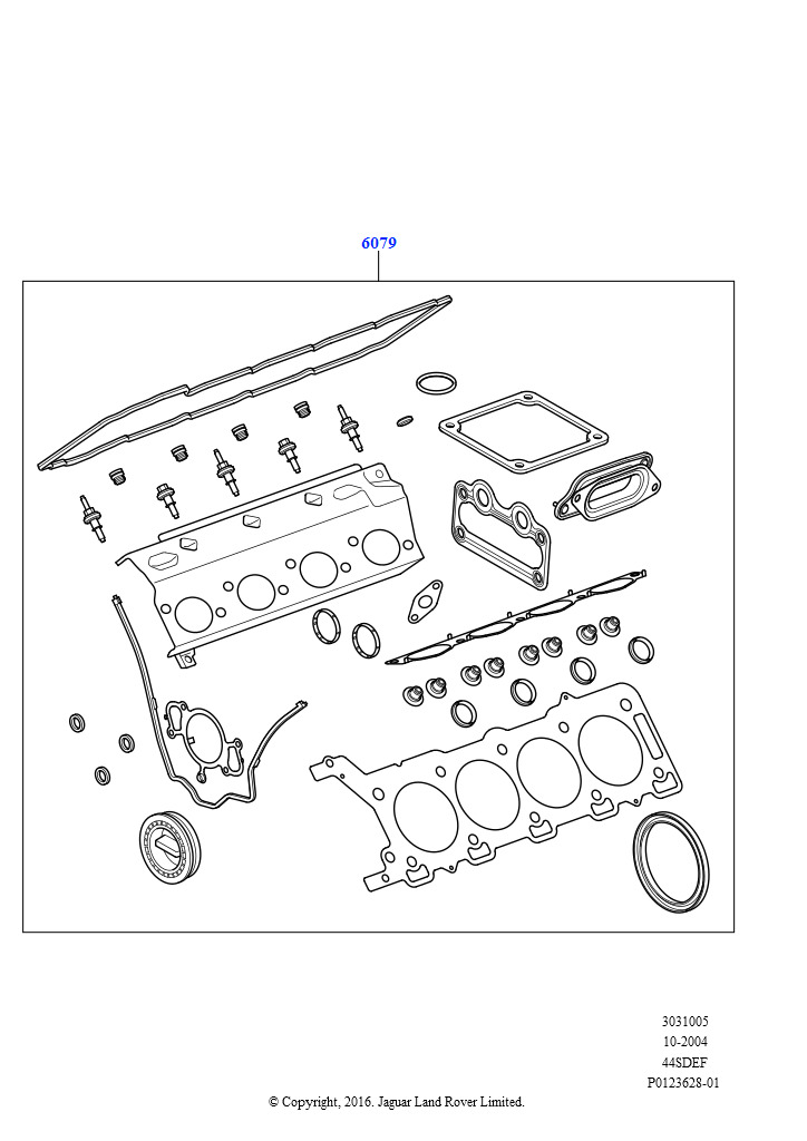 Комплект прокладок двигателя (AJ бензин 4.4 V8 EFI (220кВт))