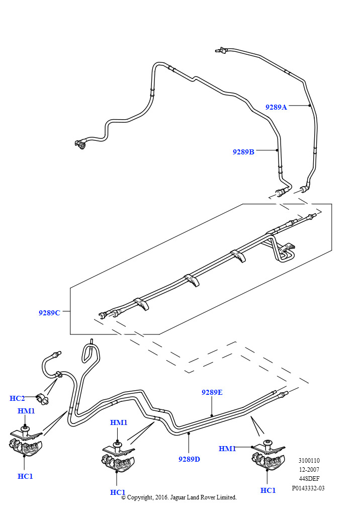 Топливные магистрали (AJ бензин 4.4 V8 EFI (220кВт))