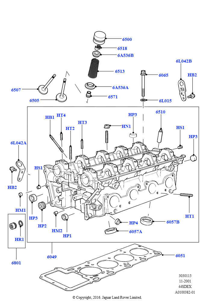 Схема: Головка цилиндров (M62 B44 4.4 V8 бензин)