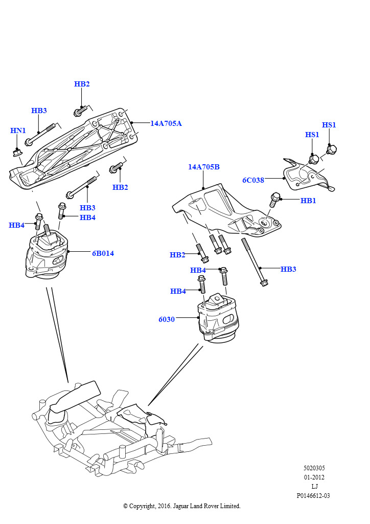 Опора двигателя (AJ бензин 4.4 V8 EFI (220кВт), AJ бензин 4.2 V8 Supercharged)