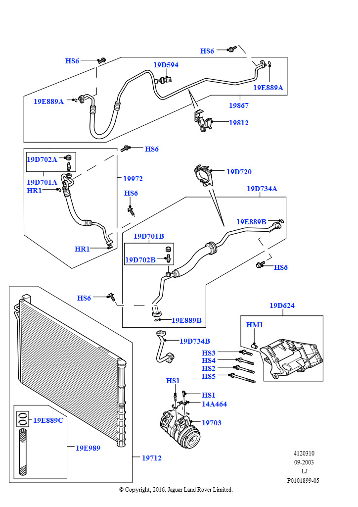 Схема: Конденс./компресс.сист.кондиц.возд. (M62 B44 4.4 V8 бензин)
