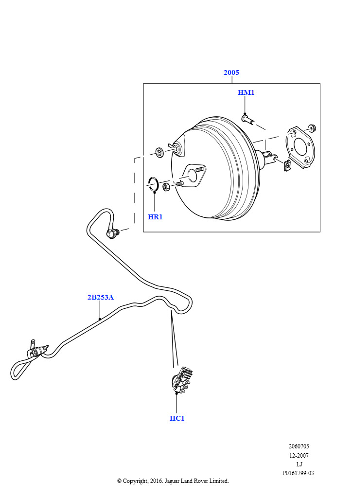 Схема: Усилитель тормозов (3,6 л V8 32V DOHC EFi дизель Lion)