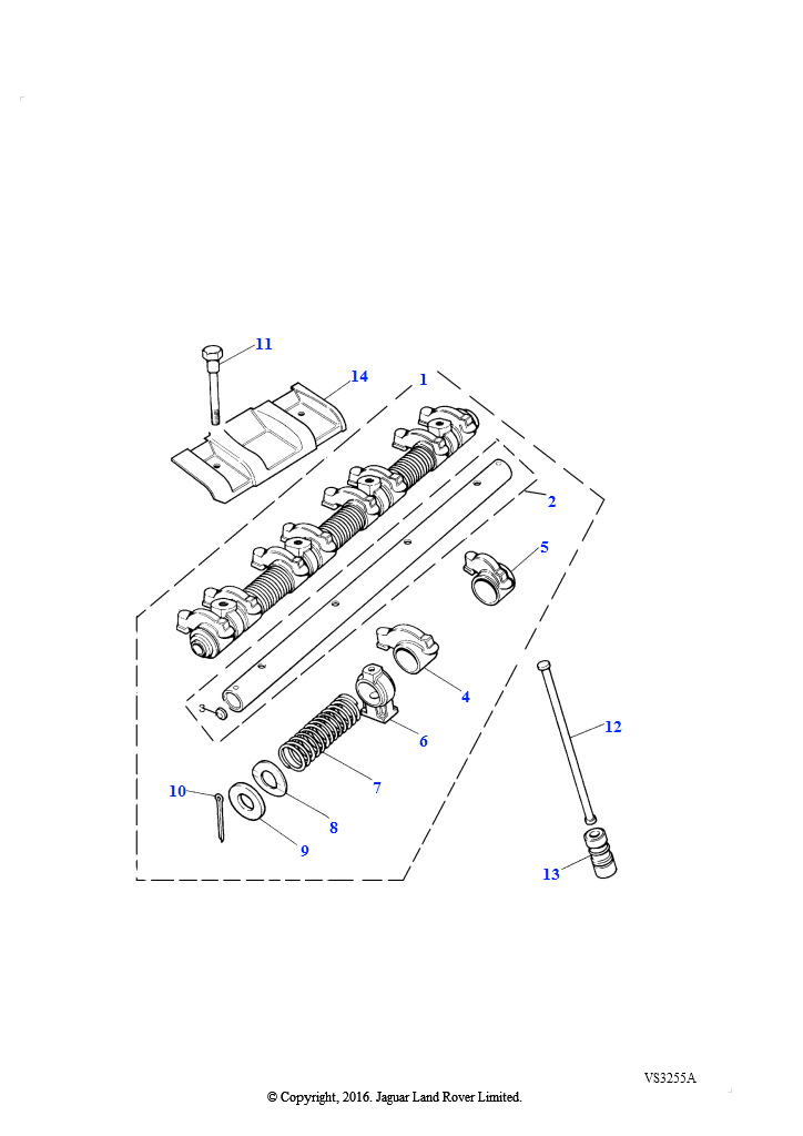 Ось клапанного коромысла (Бензин V8 L/R EFI)