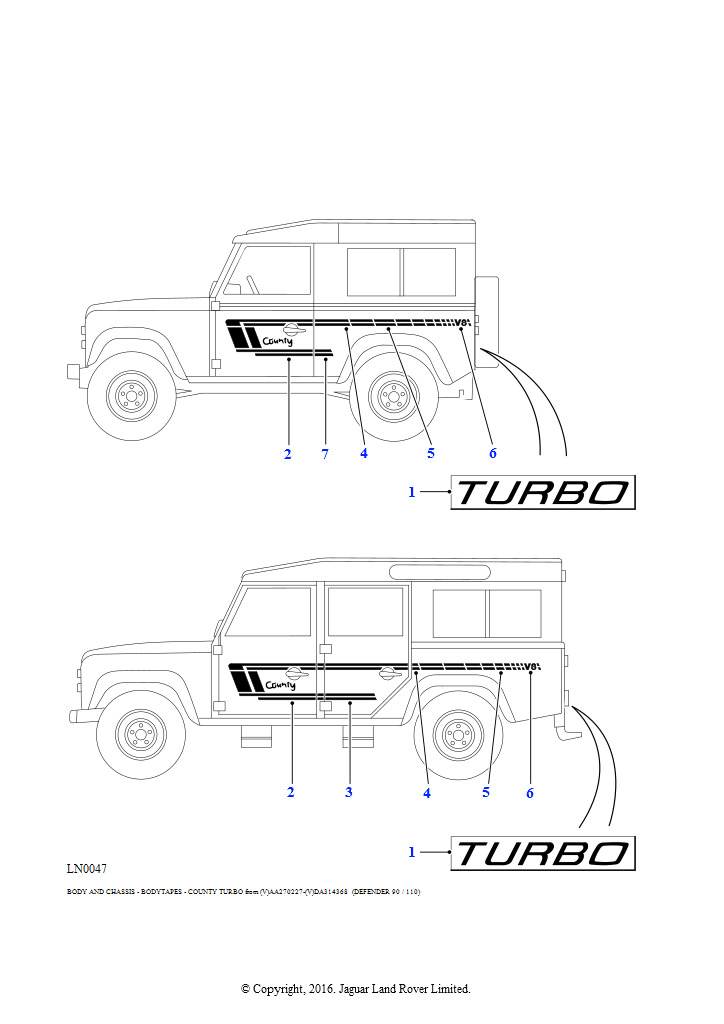 Кузовные ленты (110", 90" Wheelbase)