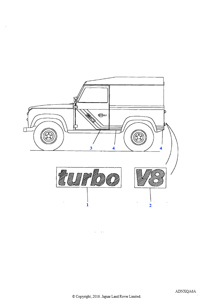 Кузовные ленты (Без Station Wagon, 90" Wheelbase, Без Station Wagon, 110")