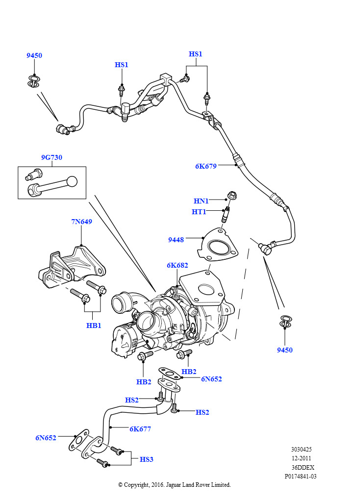 Схема: Турбокомпрессор (LH, 3,6 л V8 32V DOHC EFi дизель Lion)