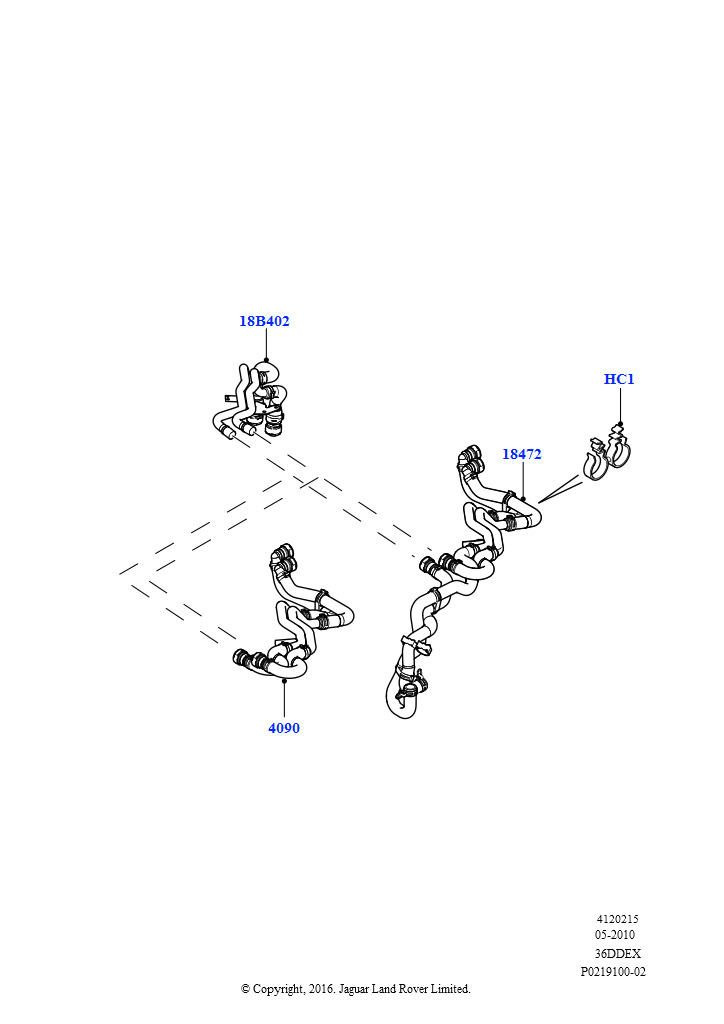 Шланги отопителя (3,6 л V8 32V DOHC EFi дизель Lion)