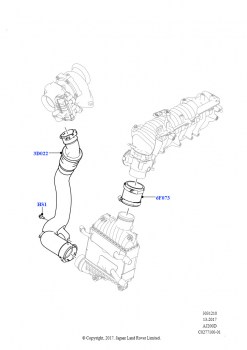 Пром.теплообм/воздуховоды и шланги (2,0 л I4 DSL MID DOHC AJ200)