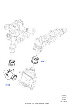 Пром.теплообм/воздуховоды и шланги (2.0L I4 DSL HIGH DOHC AJ200)