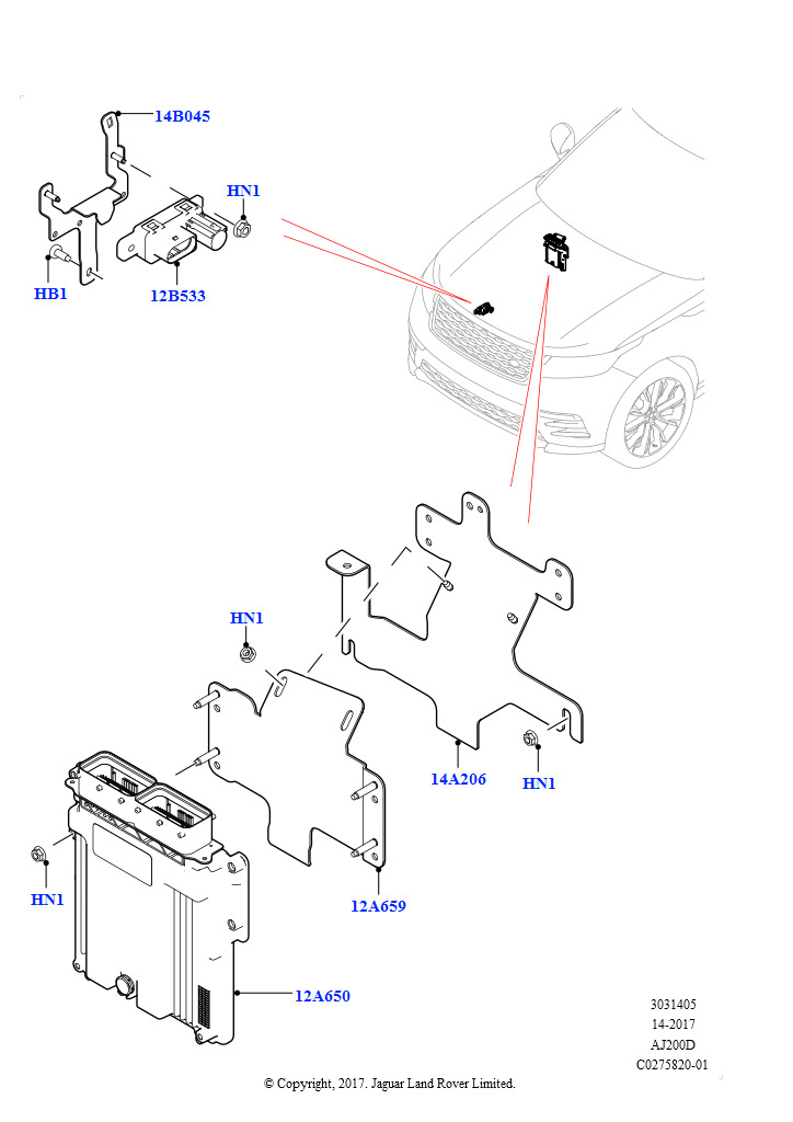 Модули и датчики двигателя (2,0 л I4 DSL MID DOHC AJ200, LHD, 2.0L I4 DSL HIGH DOHC AJ200, LHD)