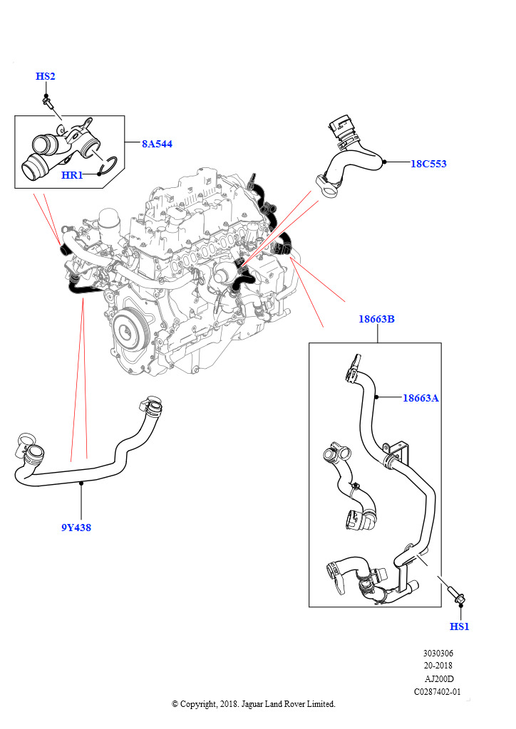 Схема: Система охлаждения EGR (2,0 л I4 DSL MID DOHC AJ200, Этап V плюс DPF, 2,0 л I4 DSL MID DOHC AJ200, Система выпуска диз.двигателя L6, 2,0 л I4 DSL MID DOHC AJ200, Японск. токсич.ОГ