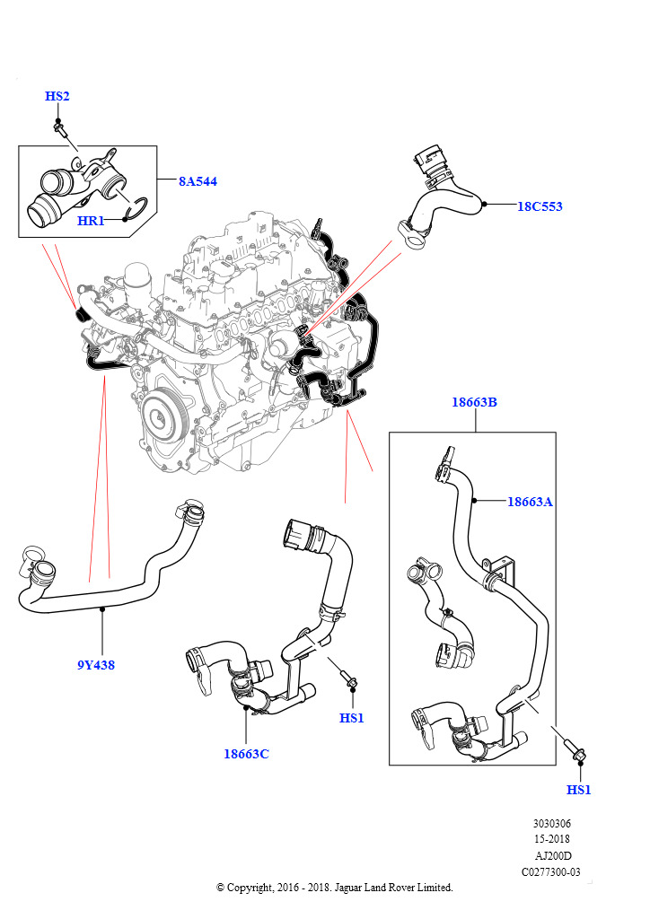 Схема: Система охлаждения EGR (2,0 л I4 DSL MID DOHC AJ200, Японск. токсич.ОГ + DPF, 2,0 л I4 DSL MID DOHC AJ200, DPF + DE-SOX, 2,0 л I4 DSL MID DOHC AJ200, Этап V плюс DPF, 2,0 л I4 DSL