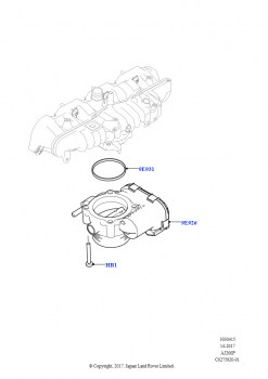 Корпус дроссельной заслонки (Сборка на заводе в г. Солихалл, 2.0L AJ200P Hi PHEV, 2,0 л I4 High DOHC AJ200, бензин, 2,0 л I4 Mid DOHC AJ200, бензин)