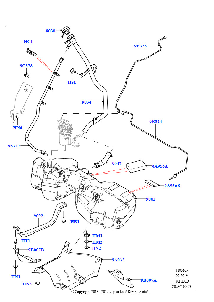 Топл. бак и сопутствующие эле. (3.0L DOHC GDI SC V6 БЕНЗИНОВЫЙ, Топливный бак — бензиновый, без датчиков утечки, 3.0L DOHC GDI SC V6 БЕНЗИНОВЫЙ, Бенз.бак без контр.утечек,СтндтФлтр
