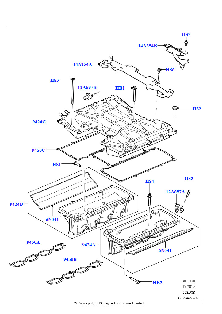 Схема: Впускной коллектор (5.0L P AJ133 DOHC CDA S/C Enhanced)