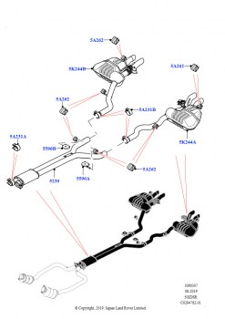 Задняя система выпуска (5.0L P AJ133 DOHC CDA S/C Enhanced)